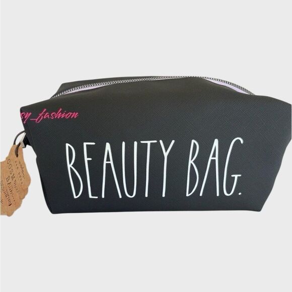 Rae Dunn Handbags - Rae Dunn Beauty Bag Black Cosmetic Makeup Case NWT Travel Organizer